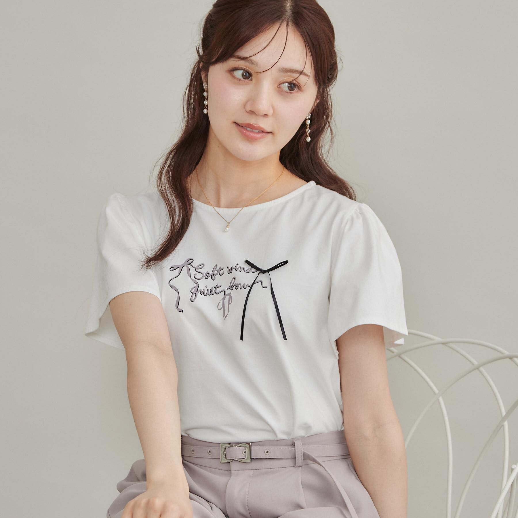 Couture broach「リボンロゴTシャツ」|Tシャツ・カットソー|