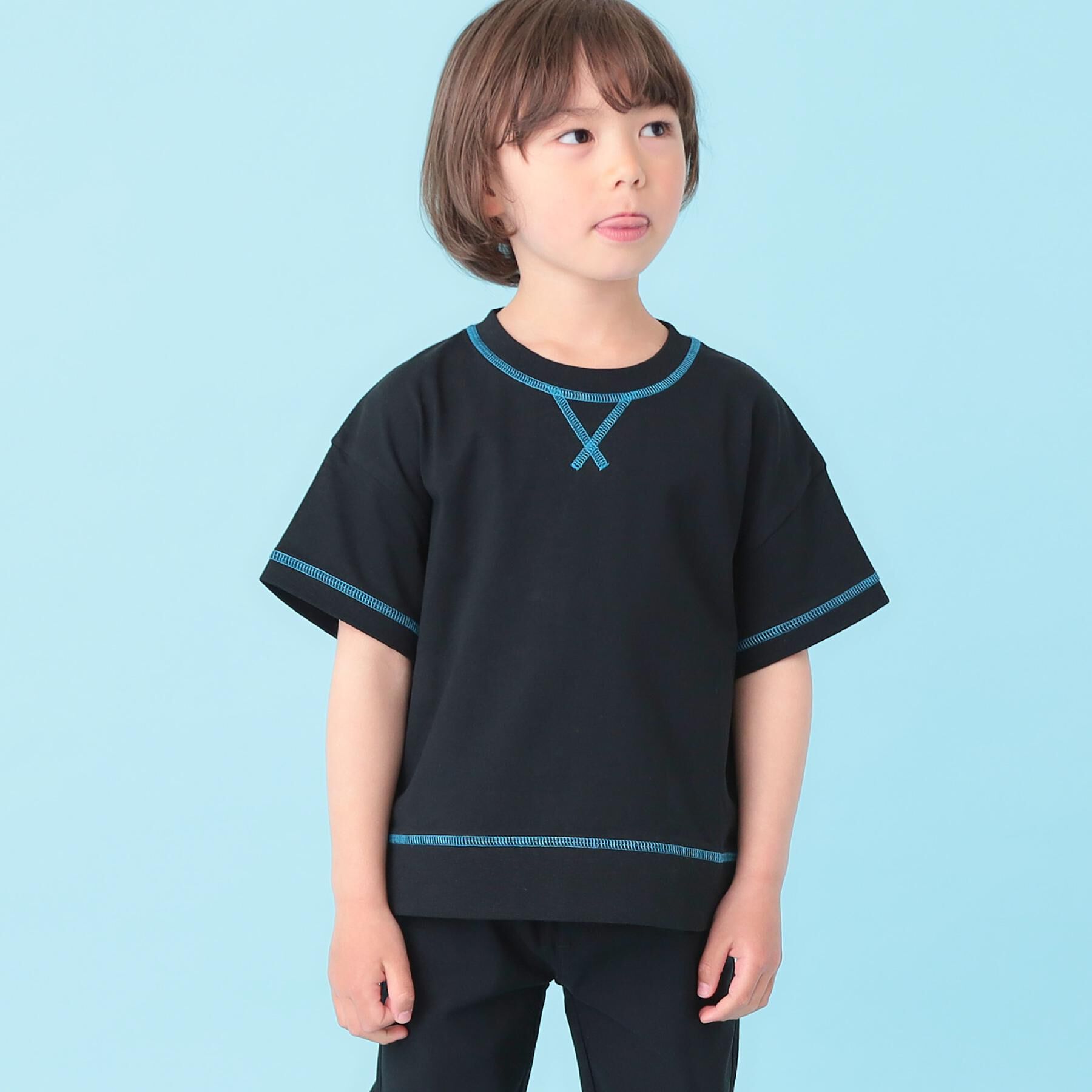 THE SHOP TK「【110－160】配色ステッチガゼットTEE」|Tシャツ・カットソー|