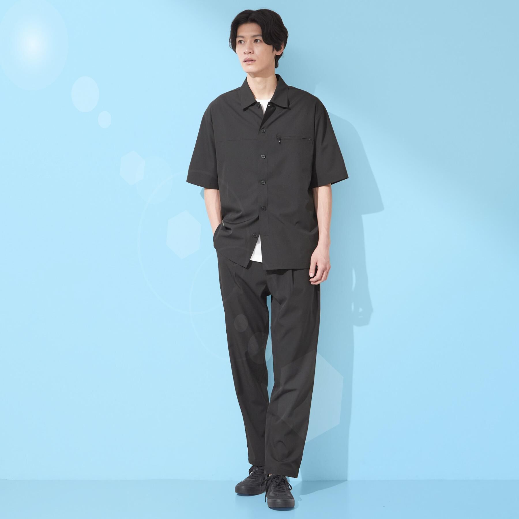THE SHOP TK「【吸水速乾／接触冷感／防シワ／マシンウォッシャブル】ハイドロクール 半袖シャツ」|シャツ・ブラウス|