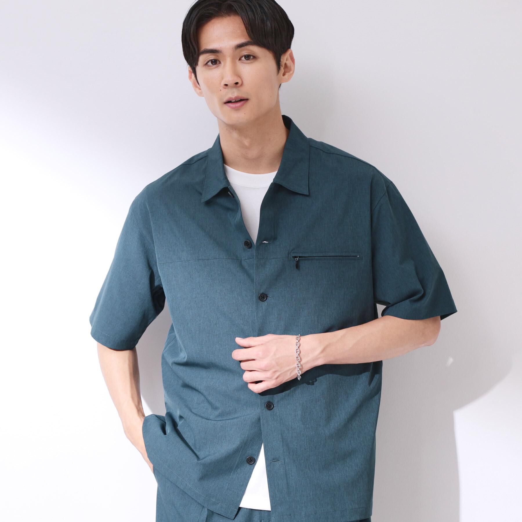 THE SHOP TK「【吸水速乾／接触冷感／防シワ／マシンウォッシャブル】ハイドロクール 半袖シャツ」|シャツ・ブラウス|