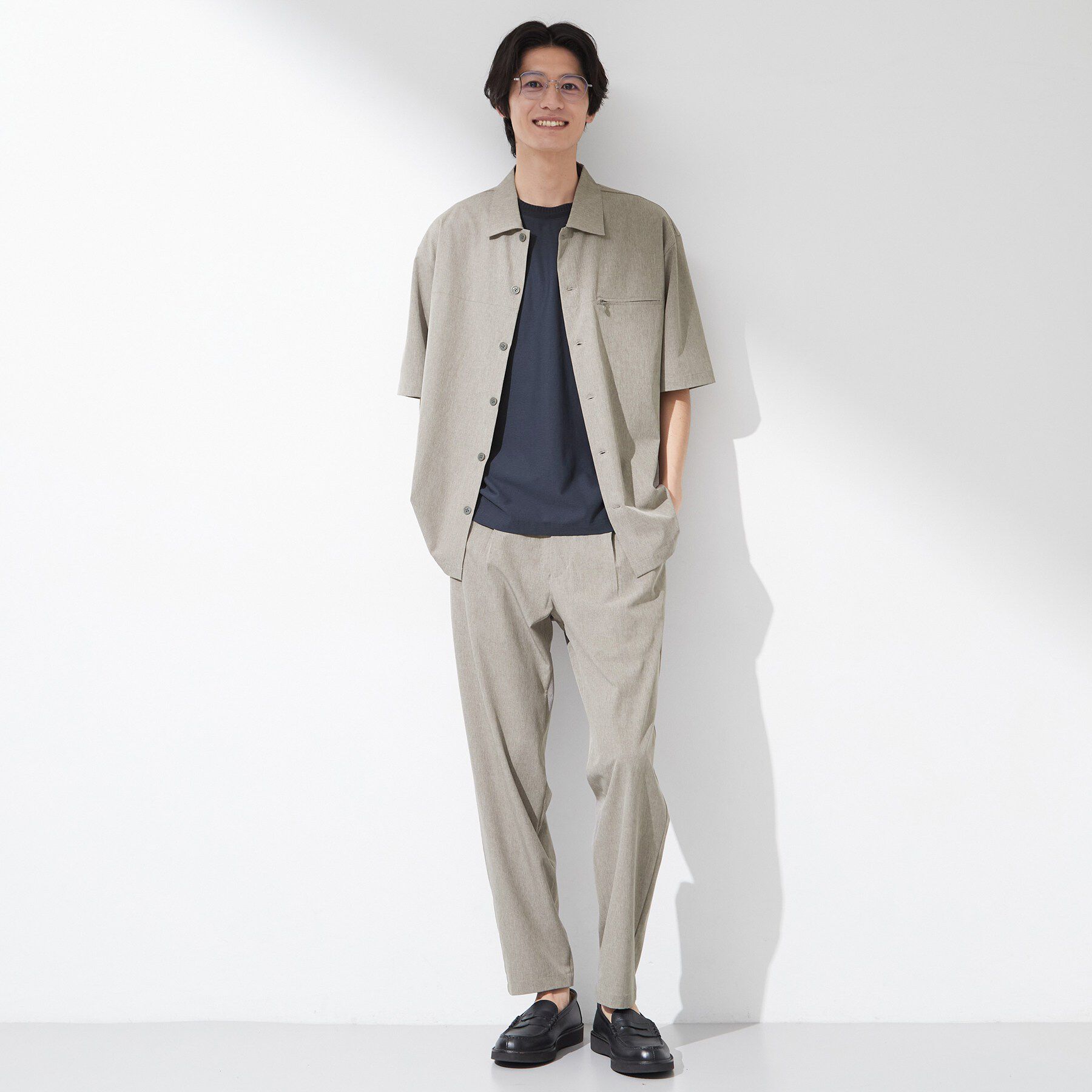 THE SHOP TK「【吸水速乾／接触冷感／防シワ／マシンウォッシャブル】ハイドロクール 半袖シャツ」|シャツ・ブラウス|