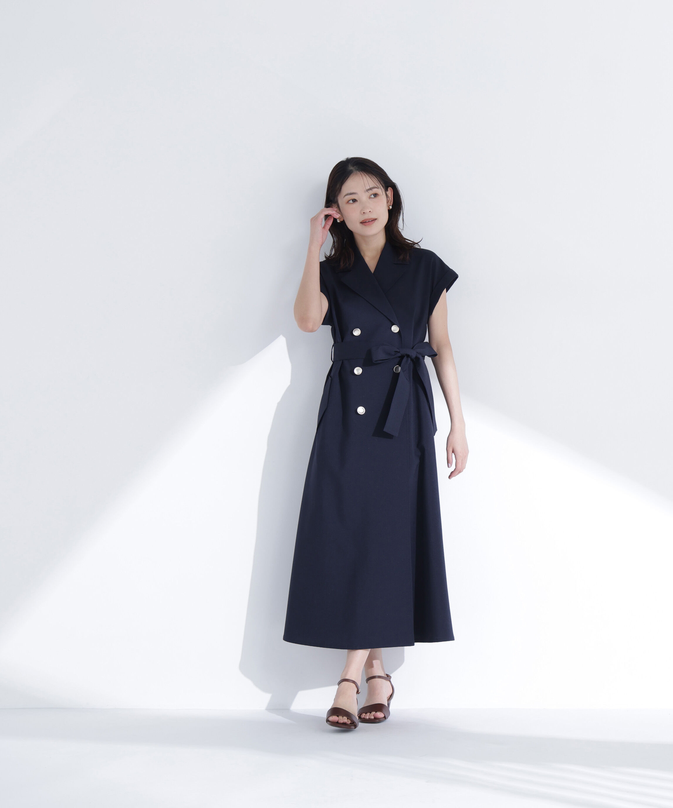  「ベルテッドトレンチワンピース」|ワンピース|
