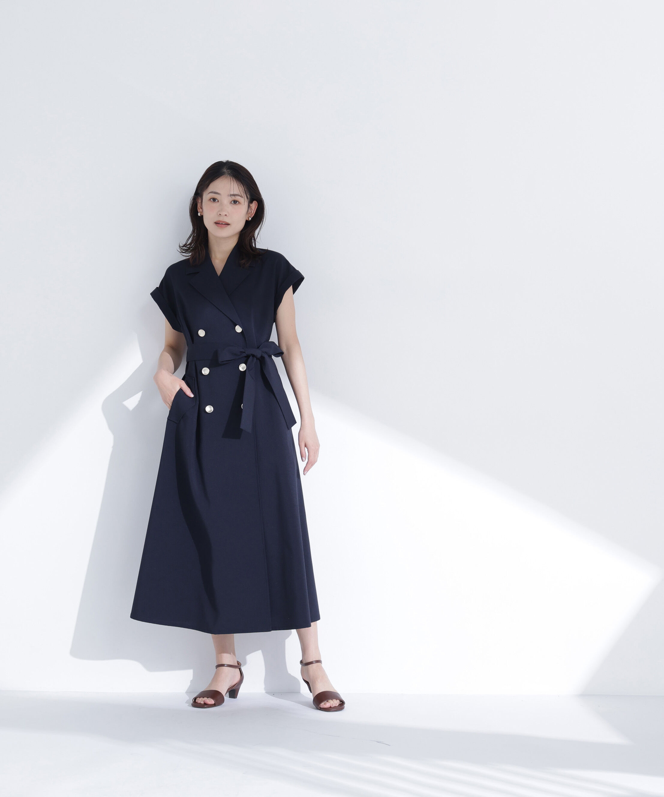  「ベルテッドトレンチワンピース」|ワンピース|