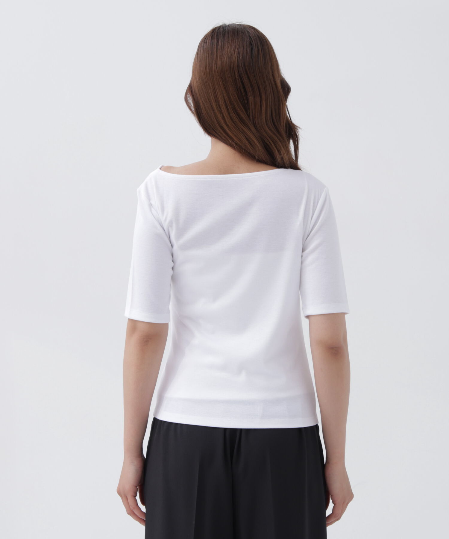  「アシメドレープカットソー」|Tシャツ・カットソー|