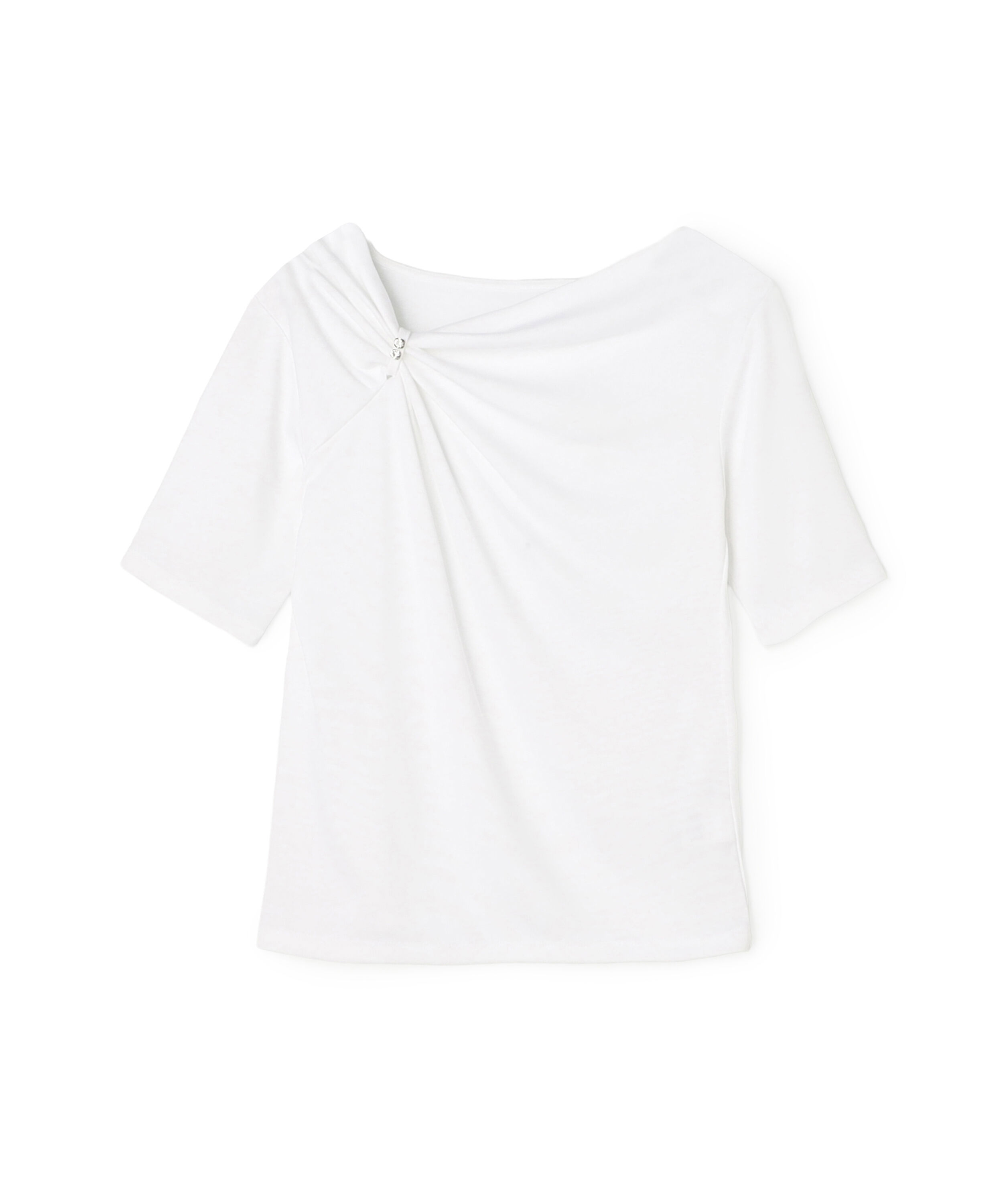 「アシメドレープカットソー」|Tシャツ・カットソー|