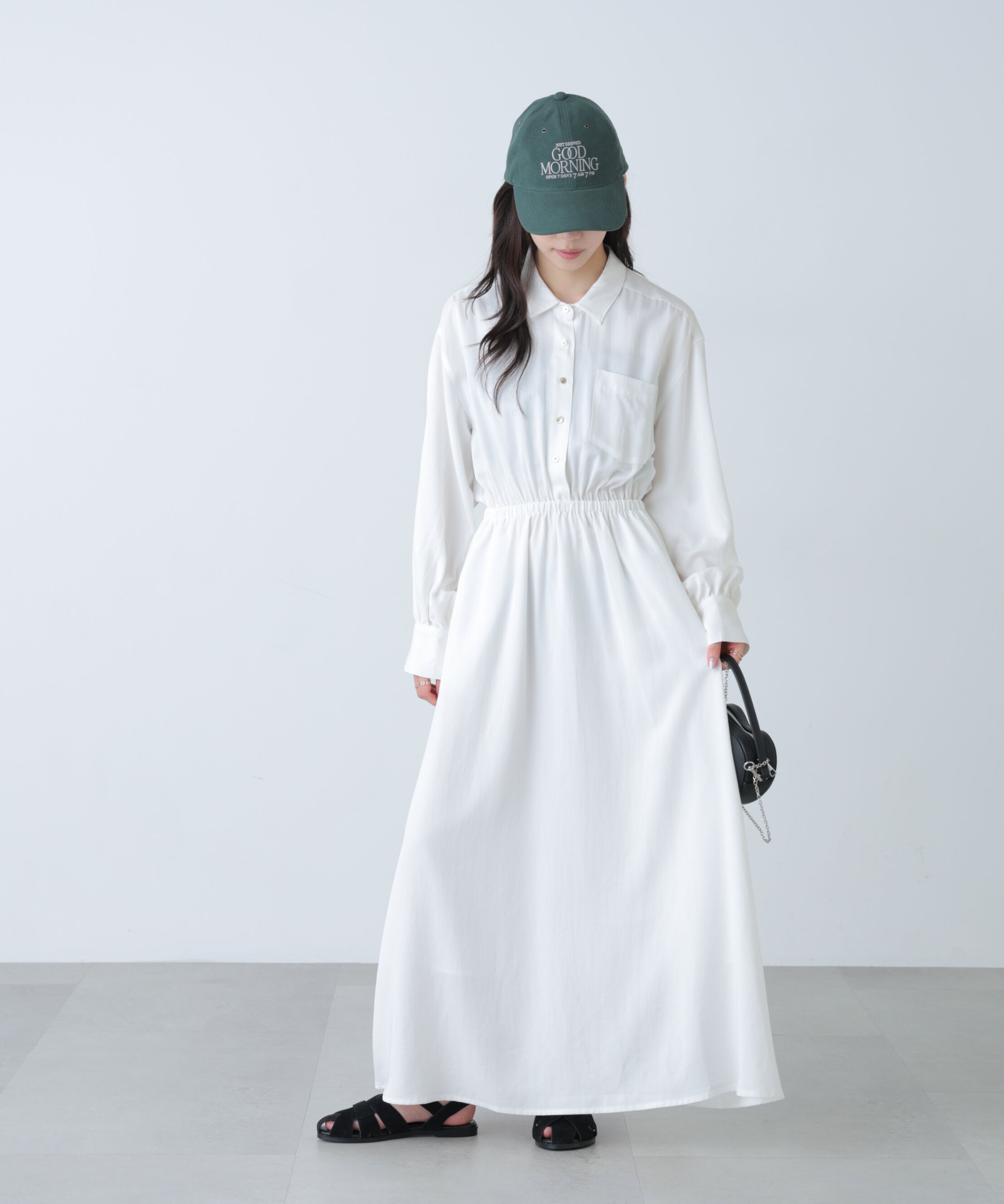  「ロングシャツワンピース」|ワンピース|