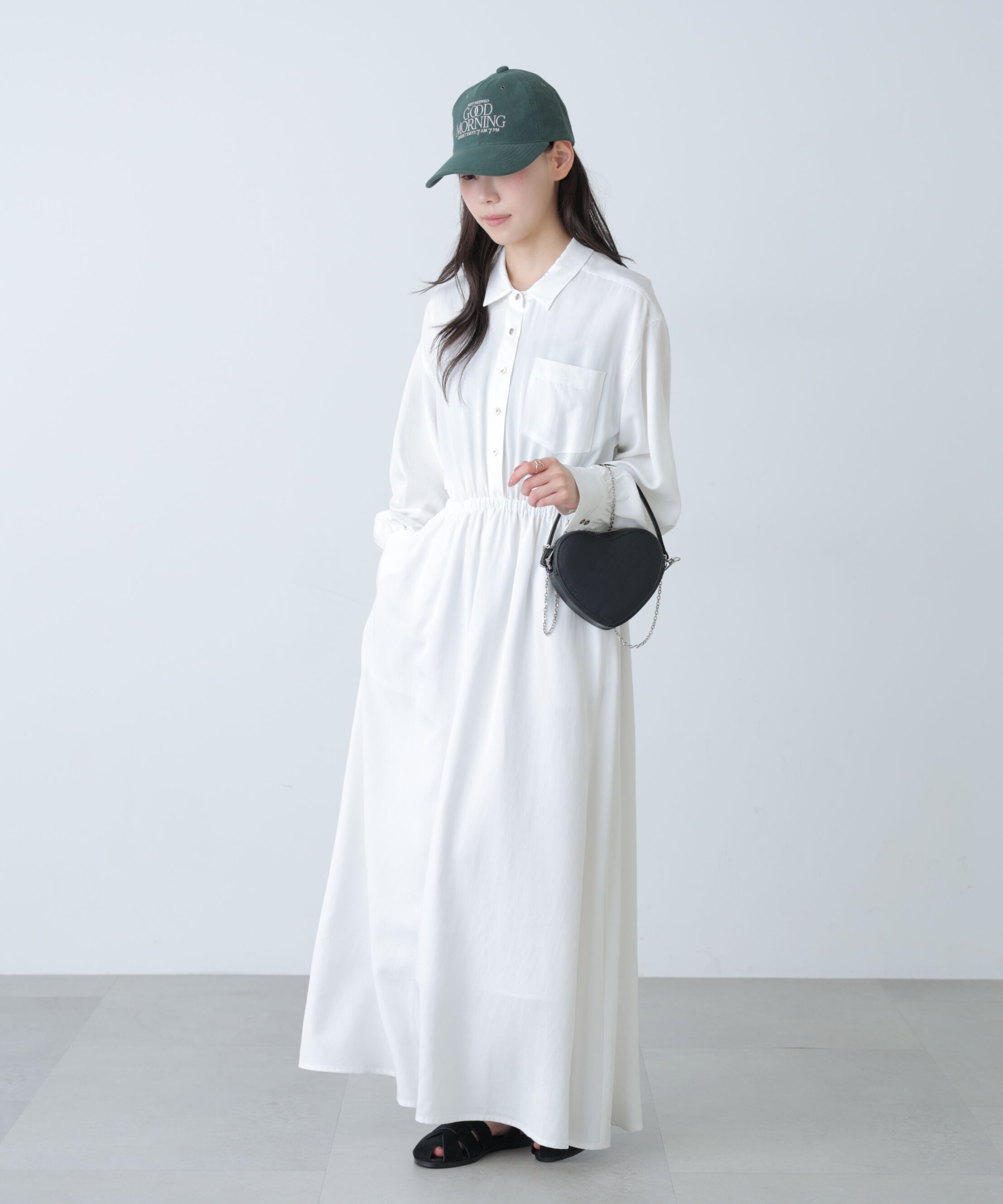  「ロングシャツワンピース」|ワンピース|
