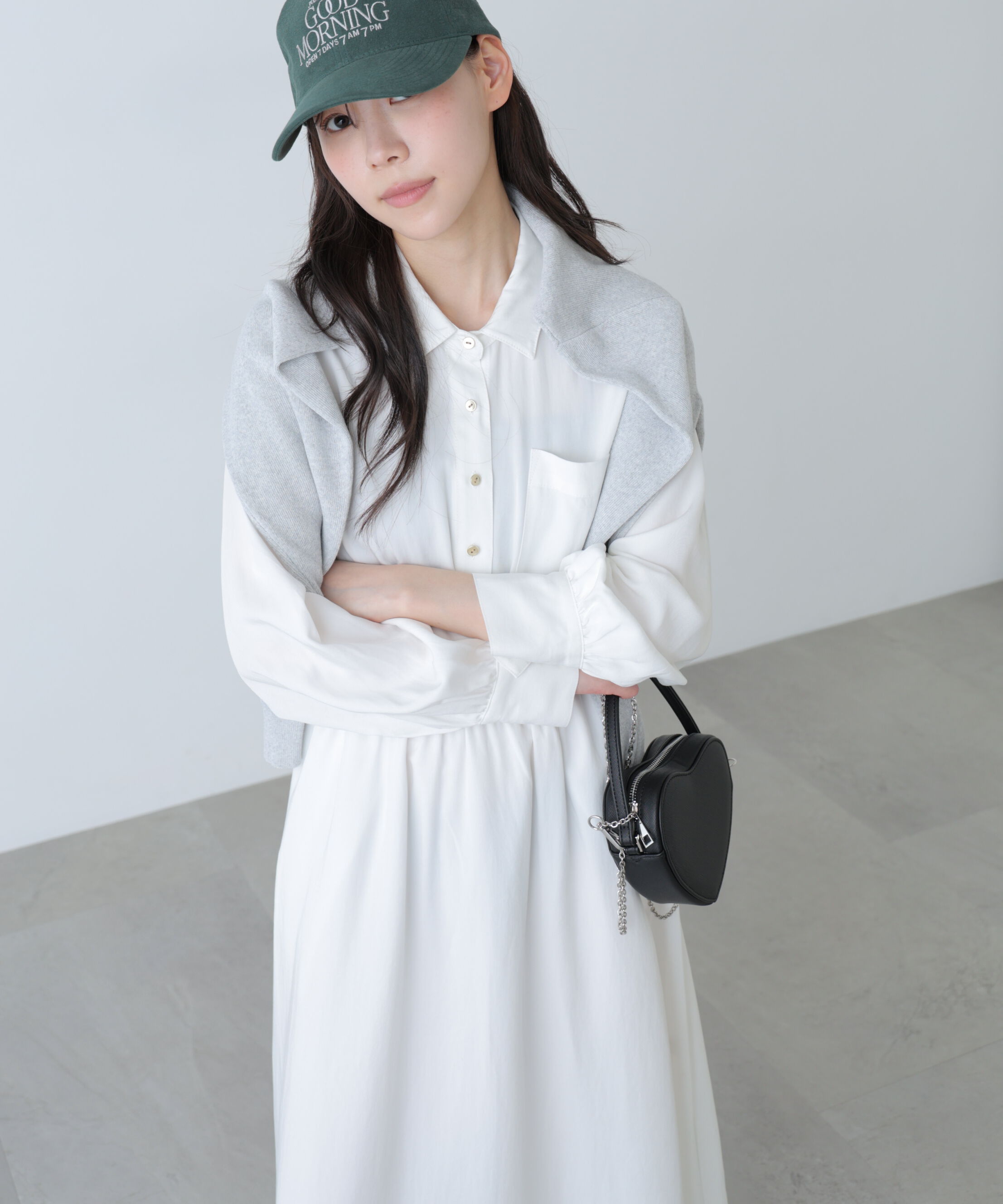  「ロングシャツワンピース」|ワンピース|