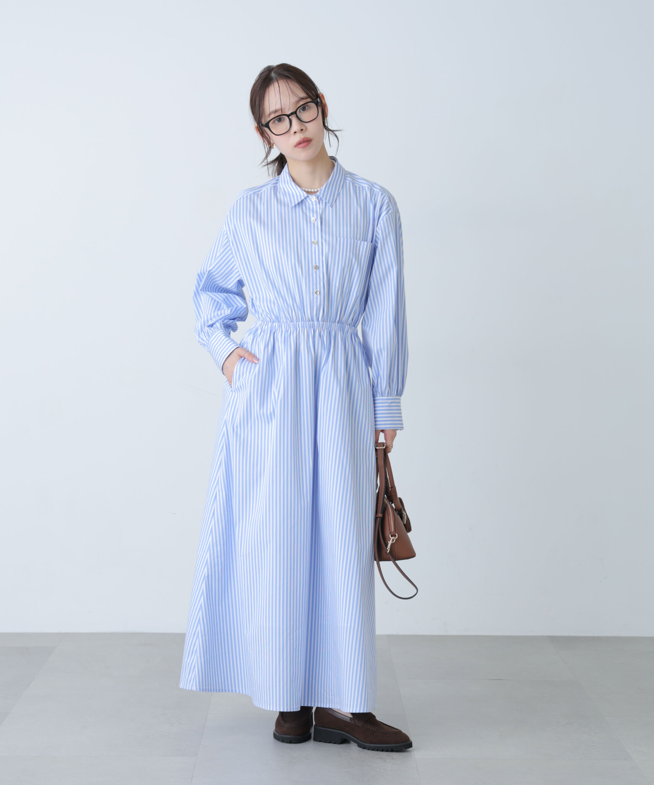  「ロングシャツワンピース」|ワンピース|