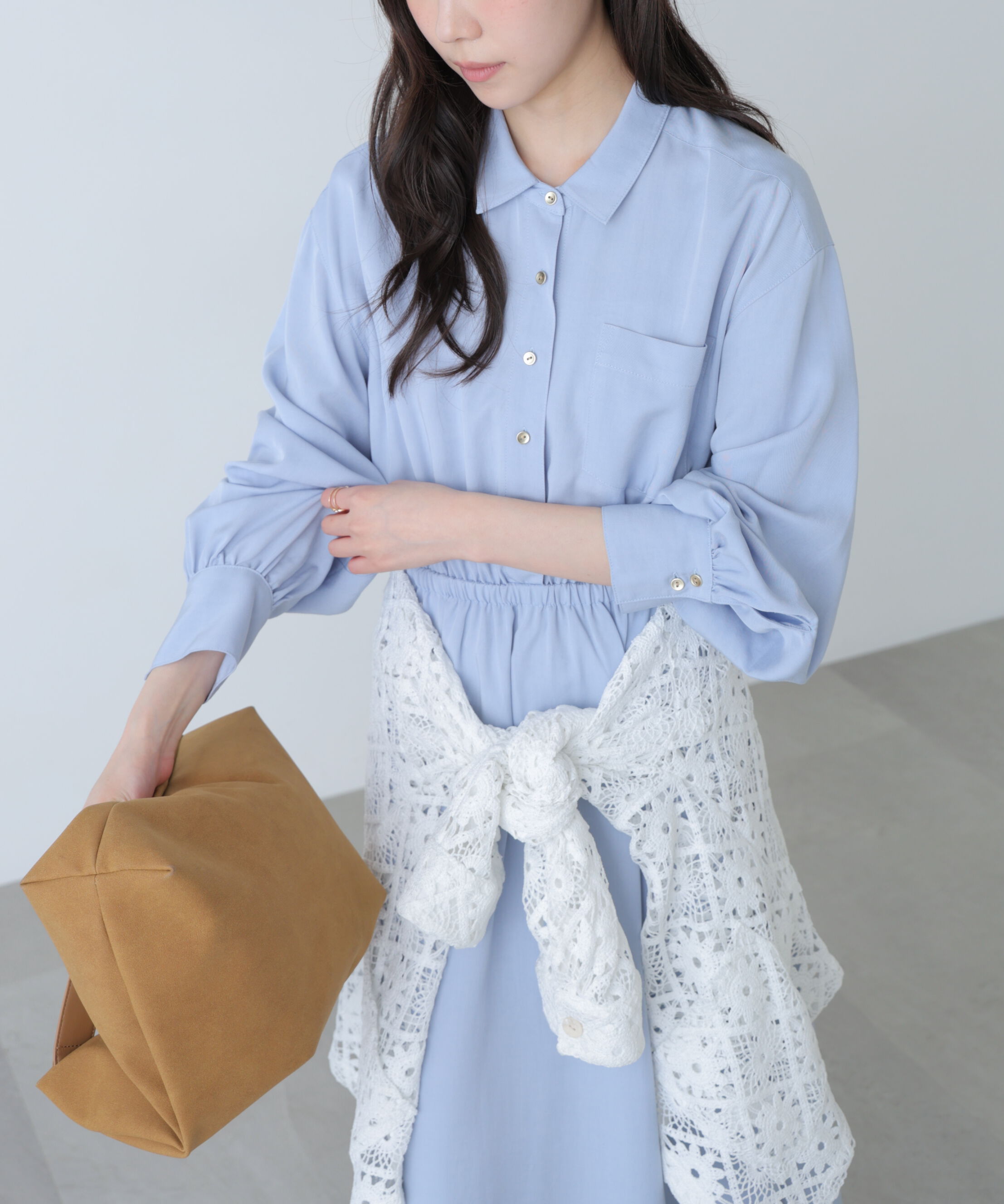  「ロングシャツワンピース」|ワンピース|