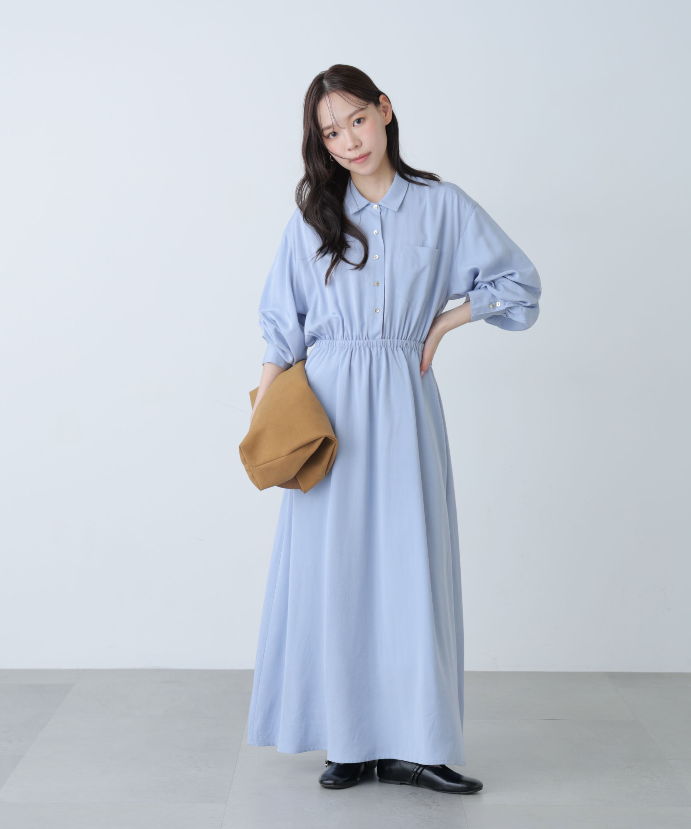  「ロングシャツワンピース」|ワンピース|
