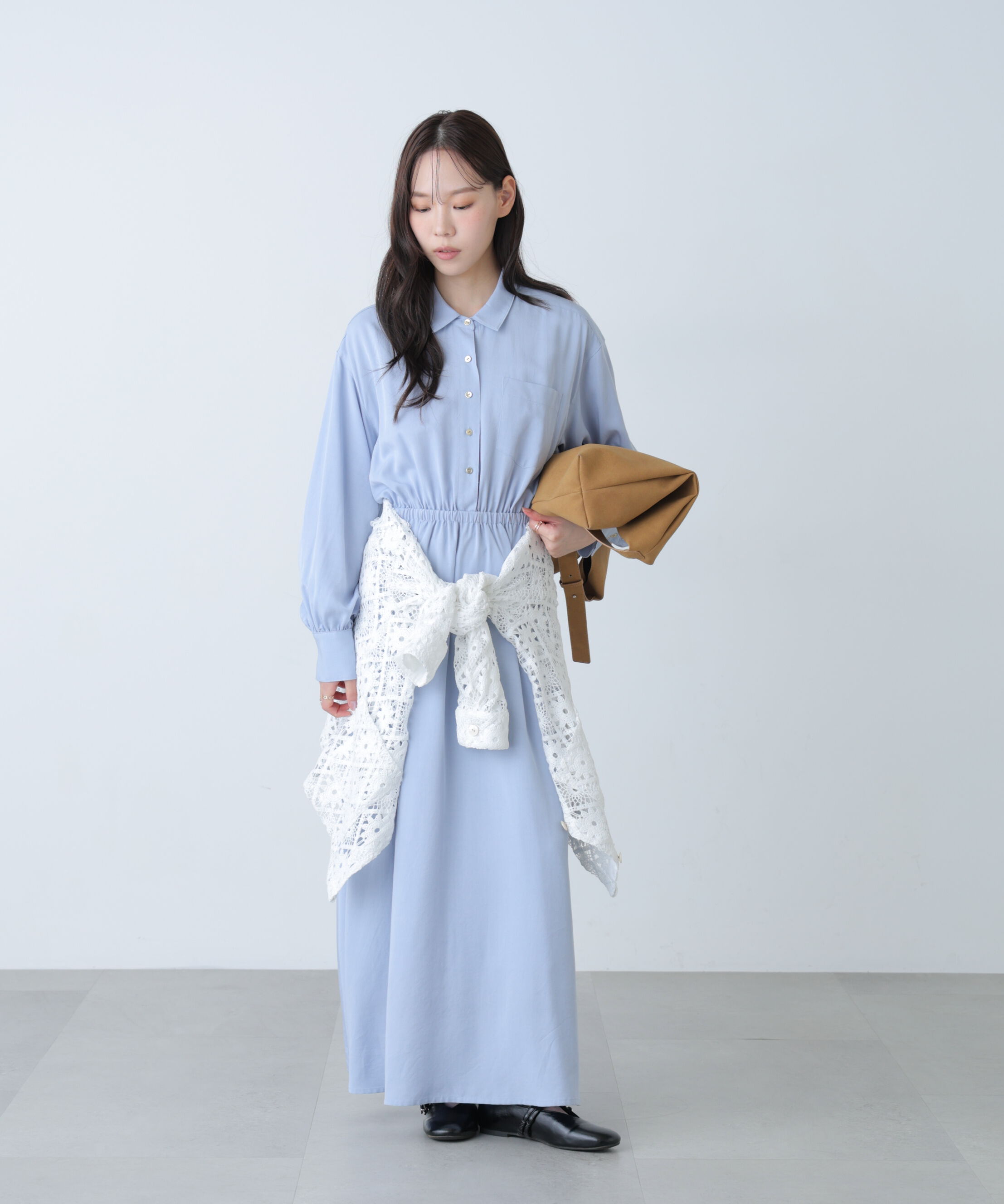  「ロングシャツワンピース」|ワンピース|