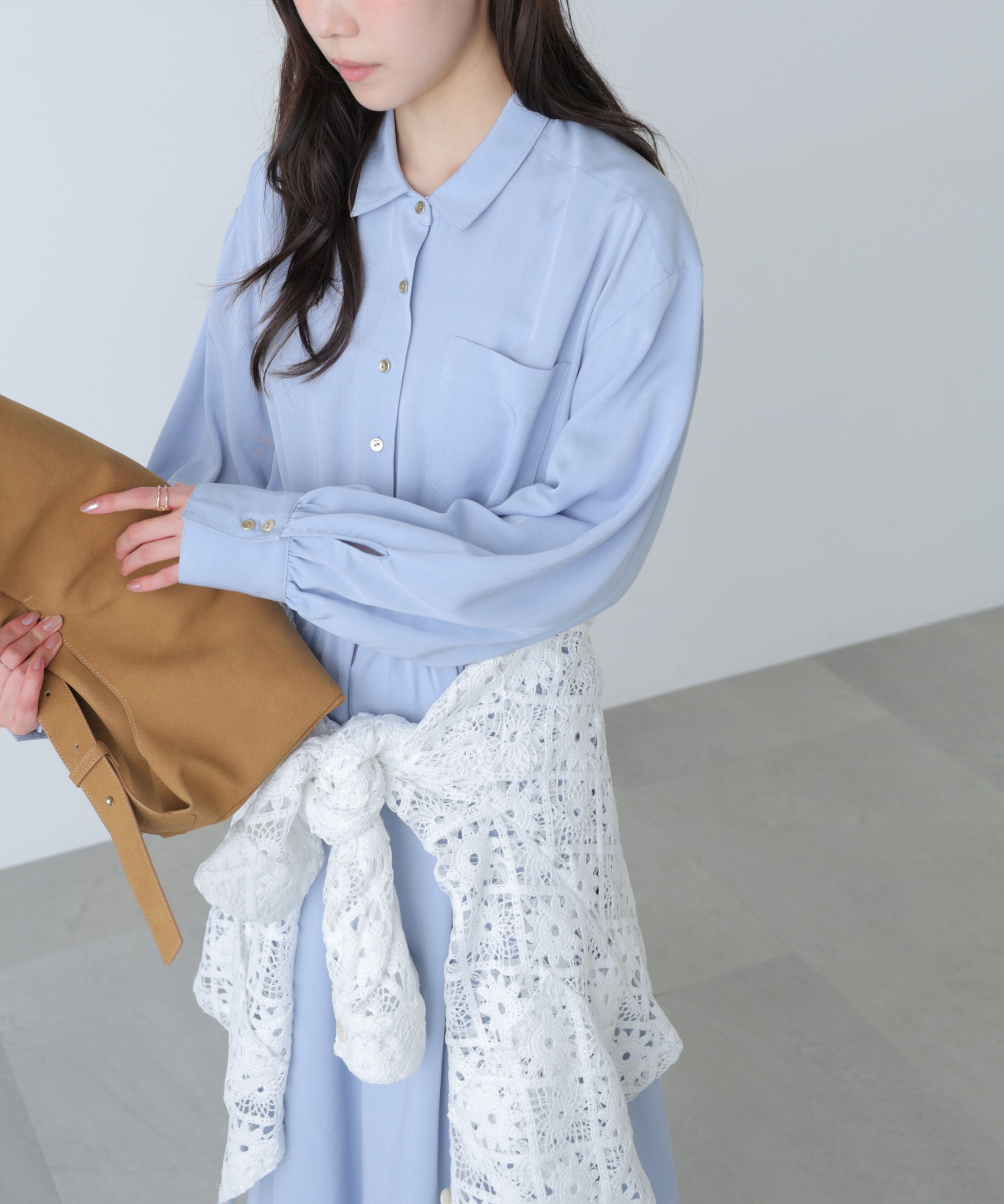  「ロングシャツワンピース」|ワンピース|