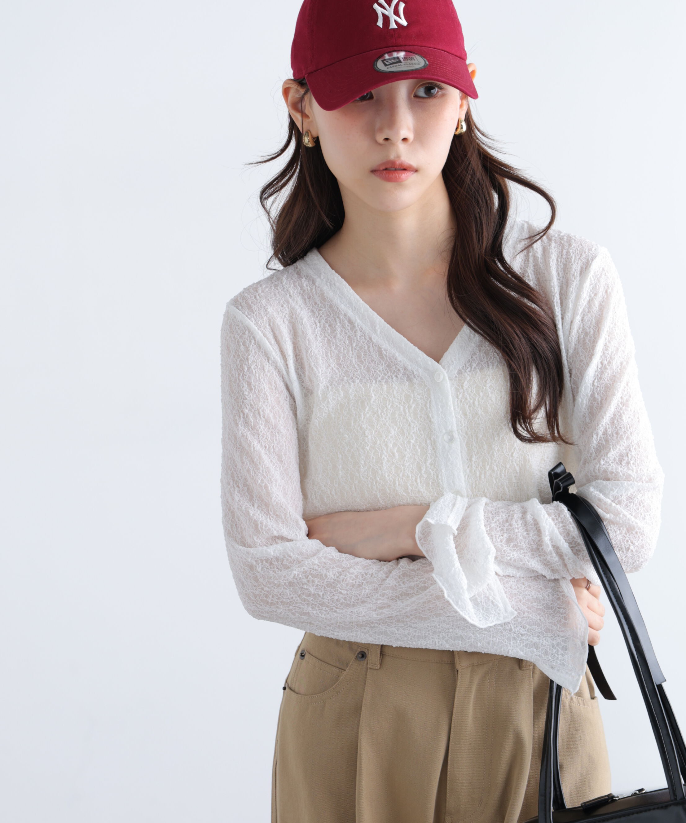 「シアーチュールレースカーディガン」|Tシャツ・カットソー|