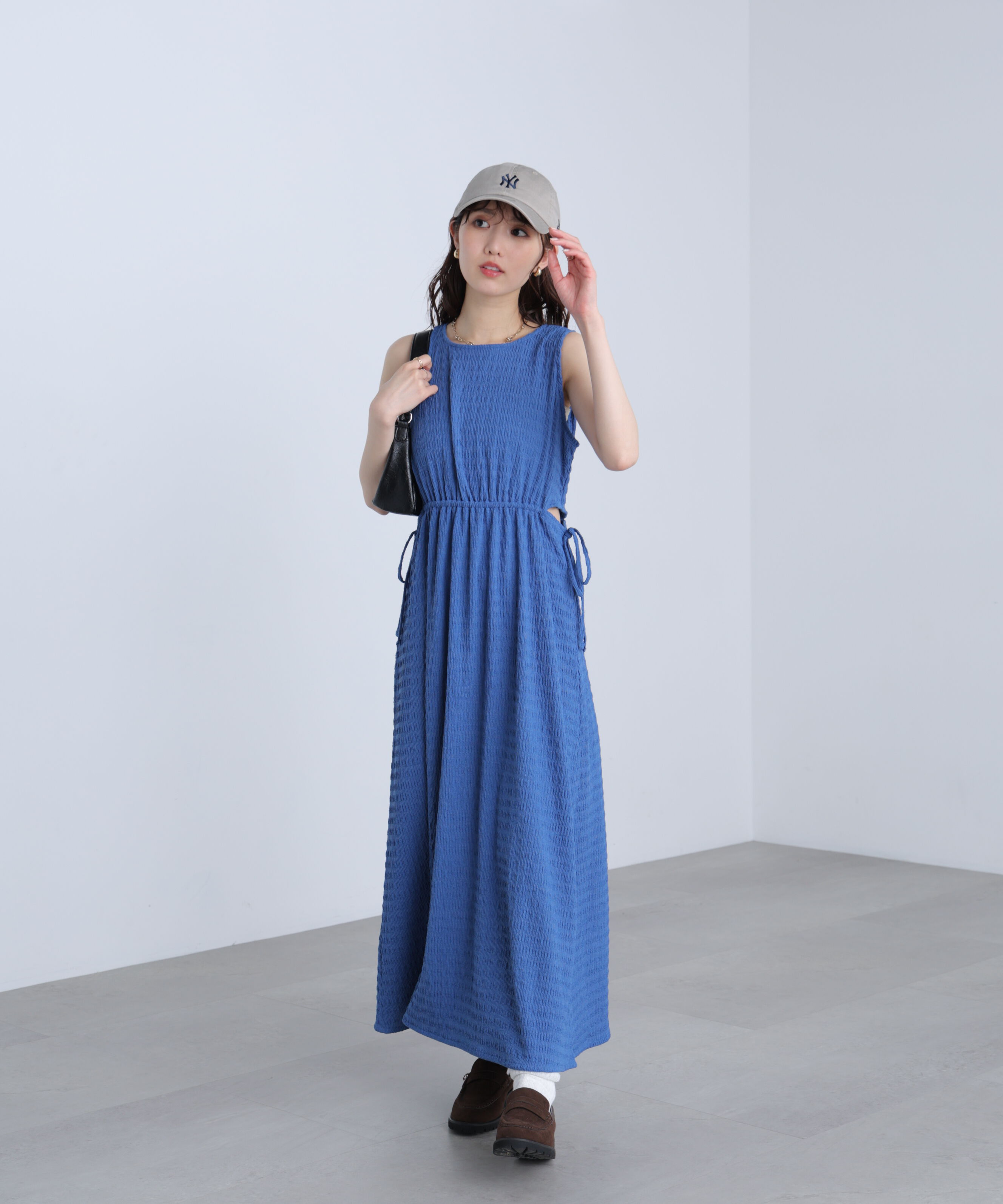  「サイドカットノースリカットソーワンピース」|ワンピース|