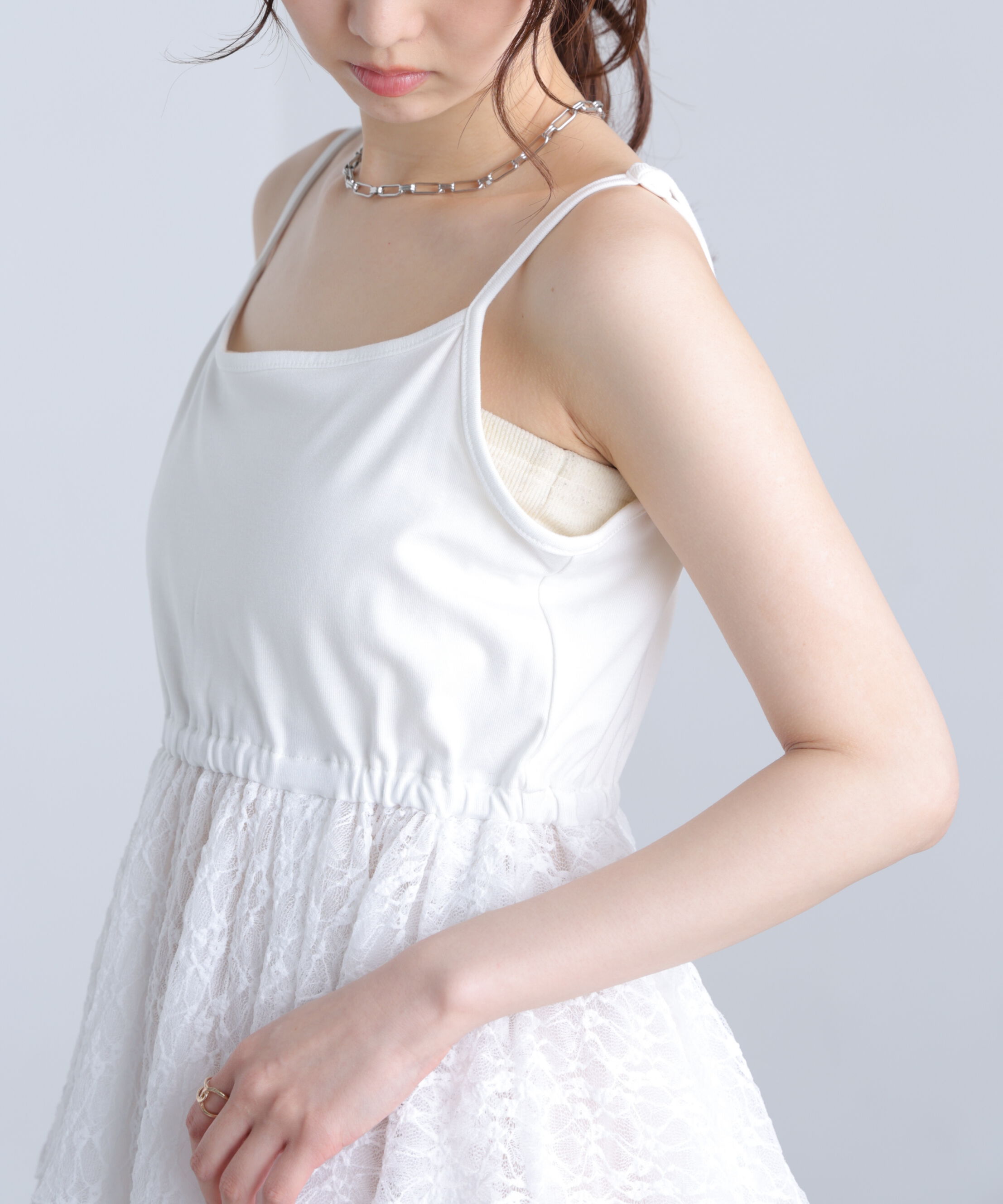  「ティアードペプラムキャミ〈MFM〉」|Tシャツ・カットソー|