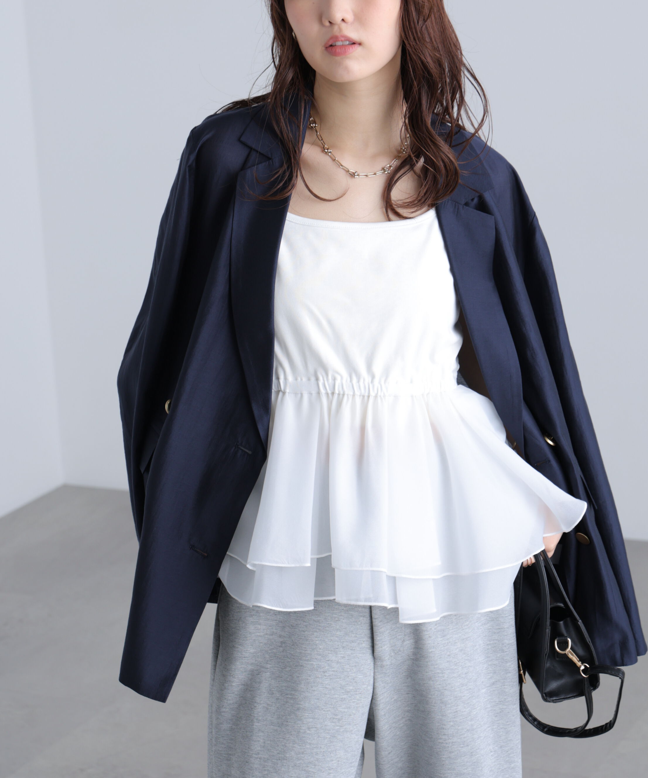  「ティアードペプラムキャミ〈MFM〉」|Tシャツ・カットソー|