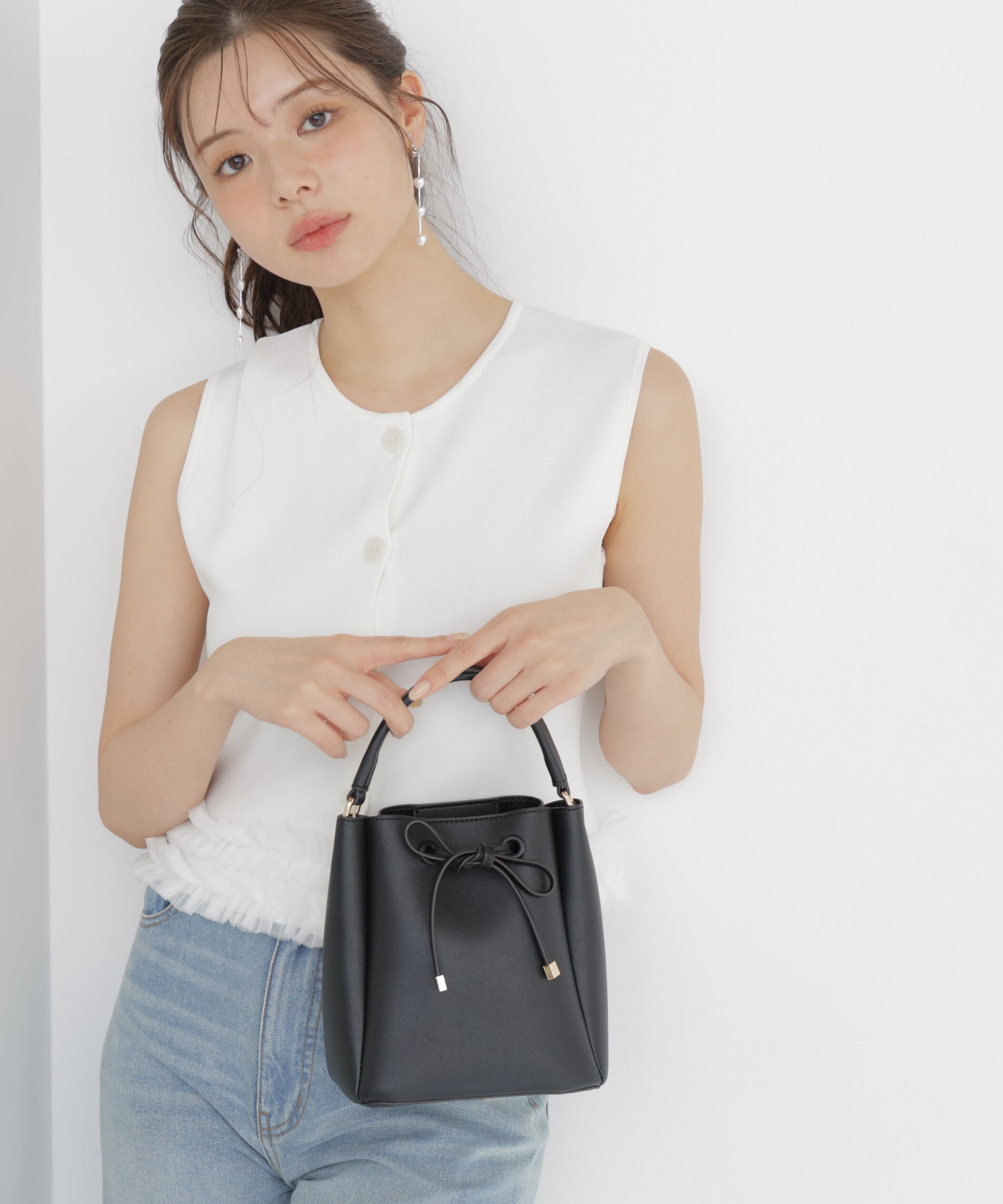 PROPORTION BODY DRESSING「ワンハンドルボウバッグ」|その他|ブラック