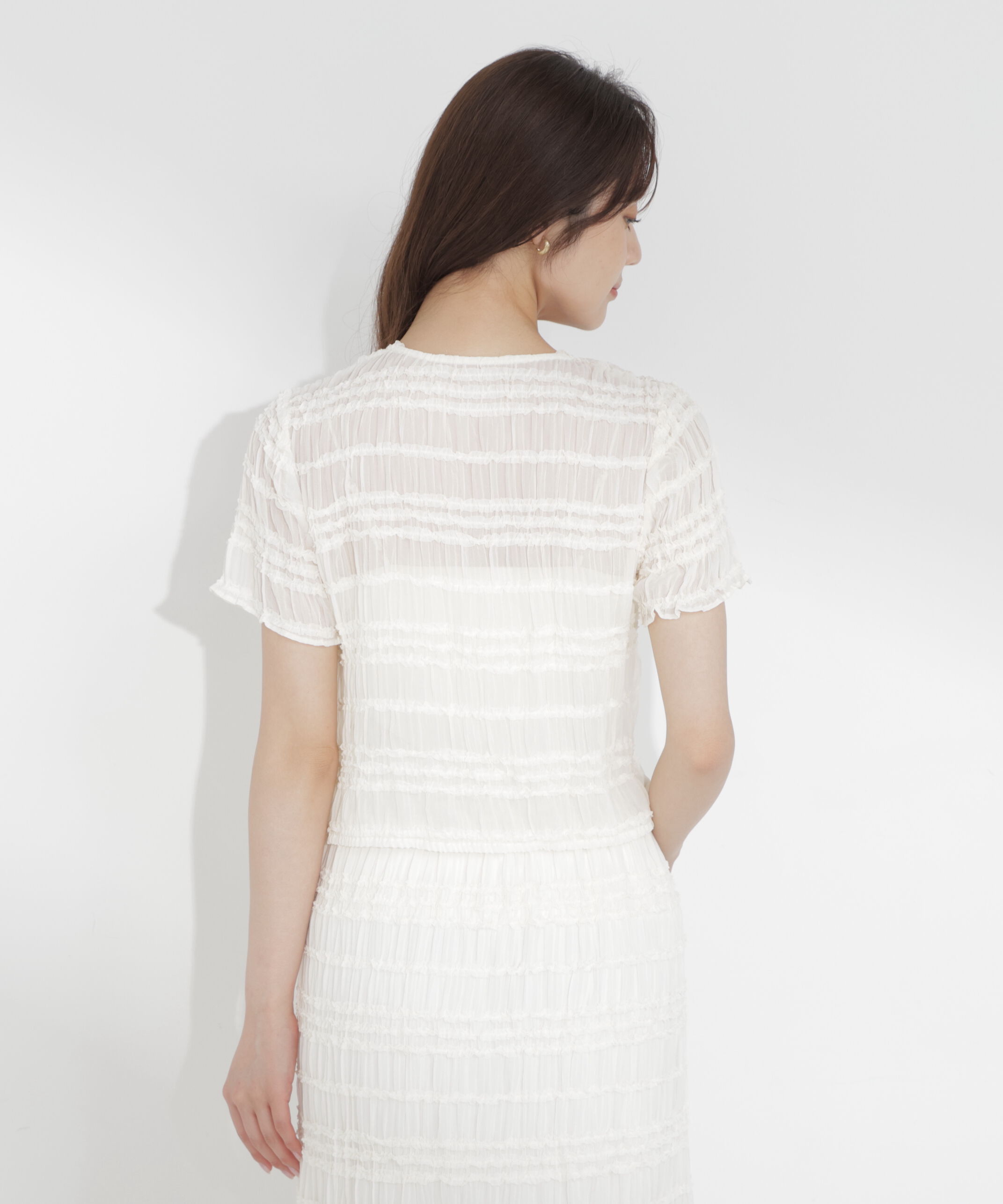 PROPORTION BODY DRESSING「＜a/mie＞フリルシャーリングブラウス」|シャツ・ブラウス|