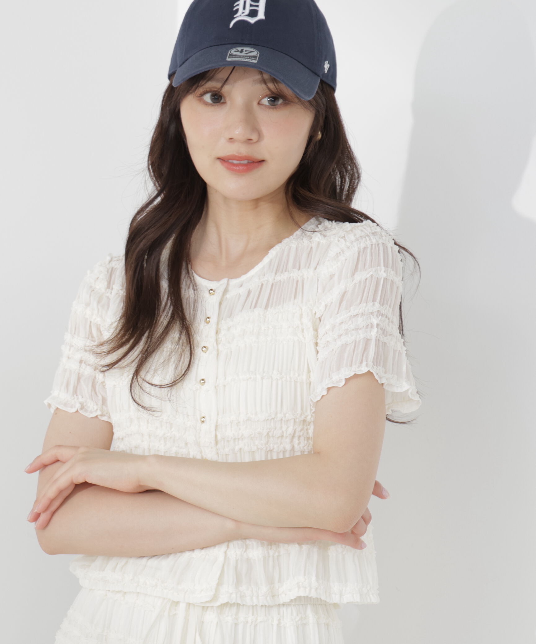 PROPORTION BODY DRESSING「＜a/mie＞フリルシャーリングブラウス」|シャツ・ブラウス|