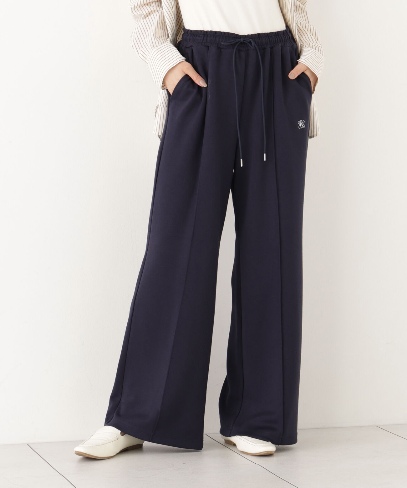 PROPORTION BODY DRESSING「＜a/mie＞カットイージーパンツ」|その他|ネイビー
