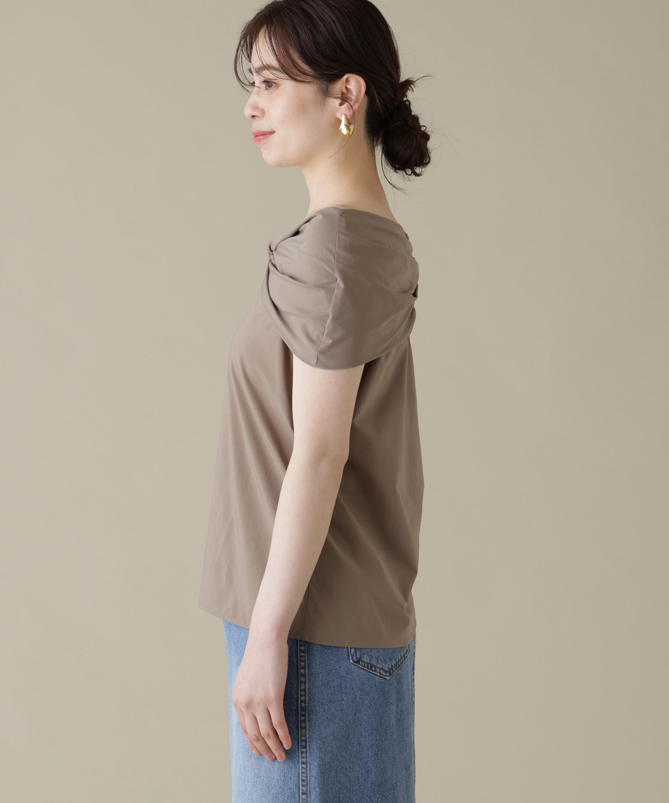  「ツイストオフショルカットソー」|Tシャツ・カットソー|