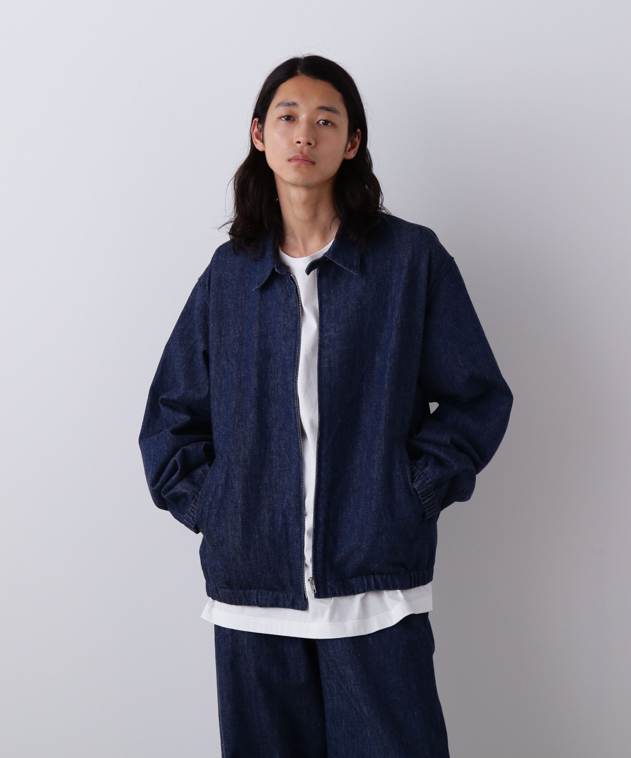 YLEVE 「Ｙ / 13oz ORGANIC COTTON DENIM BLOUSON」|ブルゾン・スタジャン|ネイビー
