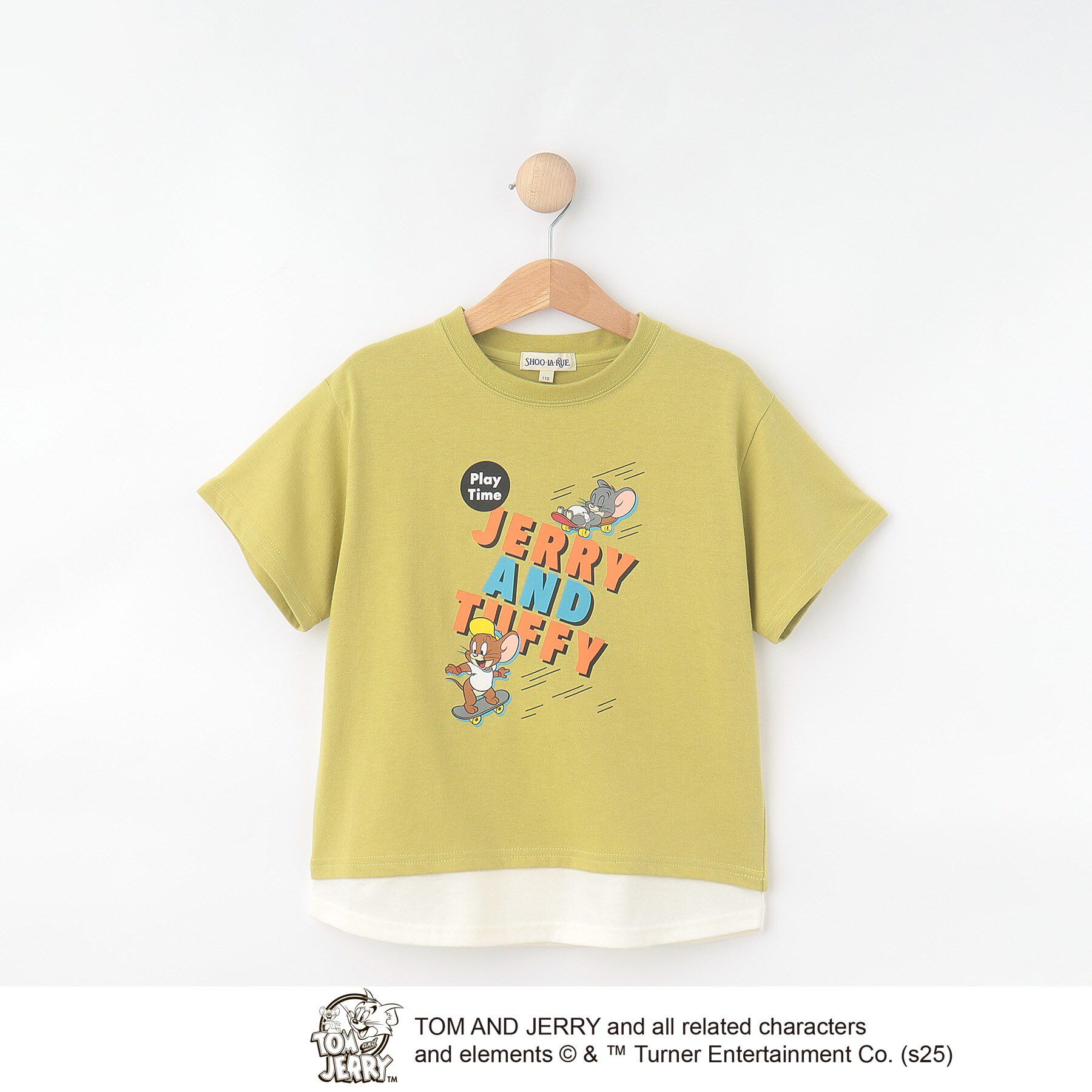 SHOO･LA･RUE「【TOM and JERRY】 ひんやり裾レイヤードTシャツ」|Tシャツ・カットソー|イエロー(031)
