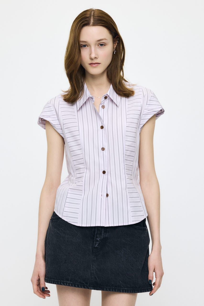 MOUSSY「STRIPE FIT ブラウス」|シャツ・ブラウス|