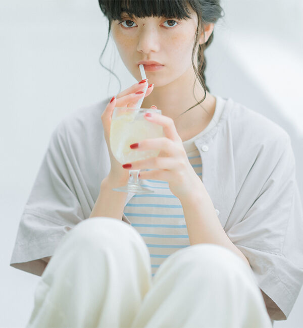 オローネ「ファインダーロングロングシャツ&ldquo;5分袖&rdquo;」|シャツ・ブラウス|