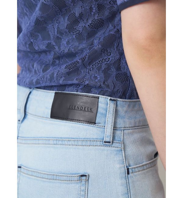 ELENDEEK「SEMI FLARE ROUGH DENIM WIDE PT」|デニム|