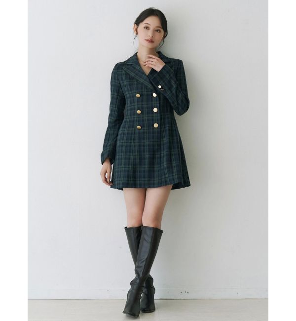 MERCURYDUO「【WEB限定カラーあり】2WAYフィット&フレアジャケットワンピース」|ワンピース|