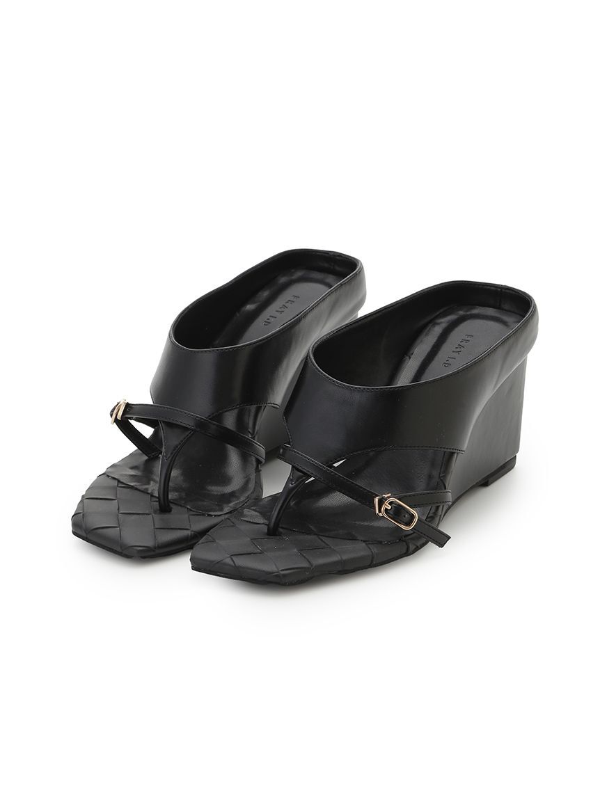 FRAY I.D「トングウェッジサンダル」|サンダル|BLK