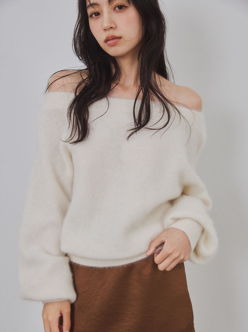 FRAY I.D「フォックスカシミアオフショルプルオーバー」|Tシャツ・カットソー|