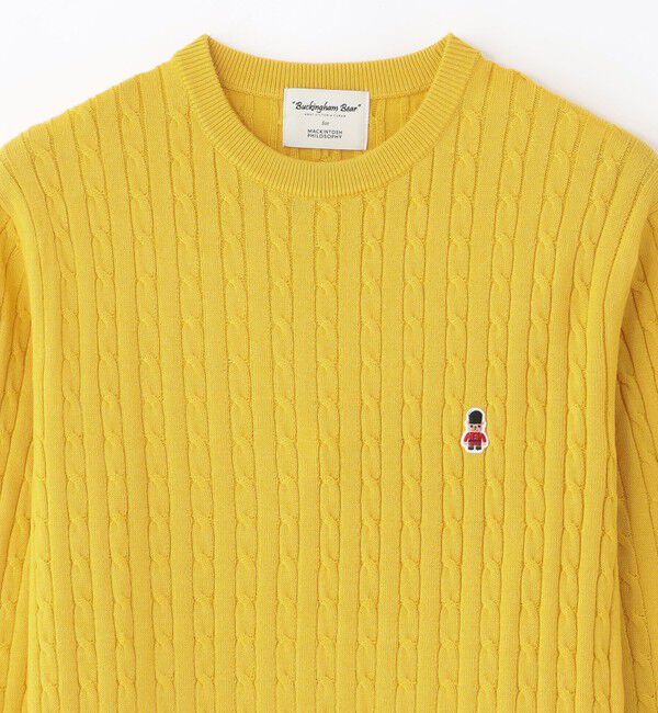 MACKINTOSH PHILOSOPHY「【WEB&一部店舗限定】バッキンガムベア ケーブル クルーネックプルオーバー」|ニット・セーター|