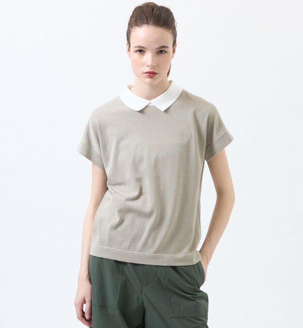 MACKINTOSH PHILOSOPHY「【Bicolor Knit Polo】」|ニット・セーター|ベージュ