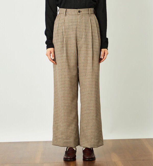 MACKINTOSH PHILOSOPHY「GREY LABEL リネンミックスチェックパンツ」|スラックス|