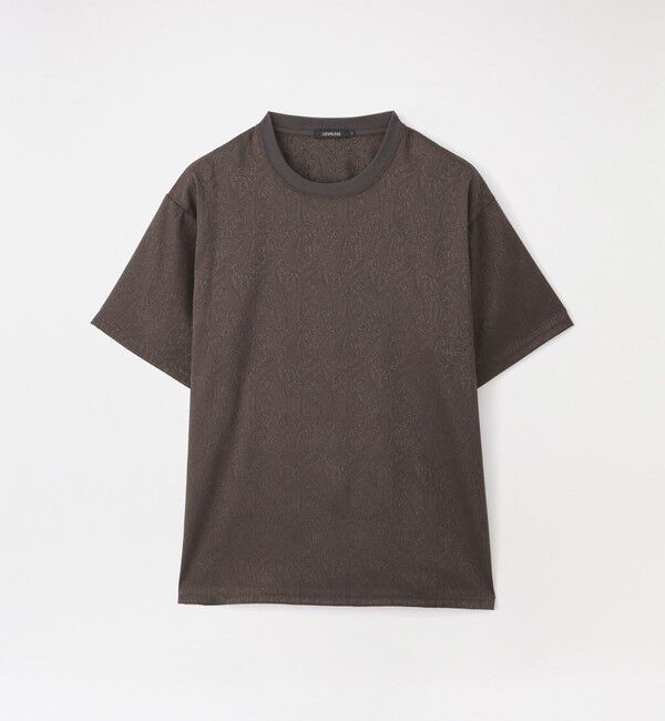  「サテンジャガードTシャツ」|Tシャツ・カットソー|ブラウン
