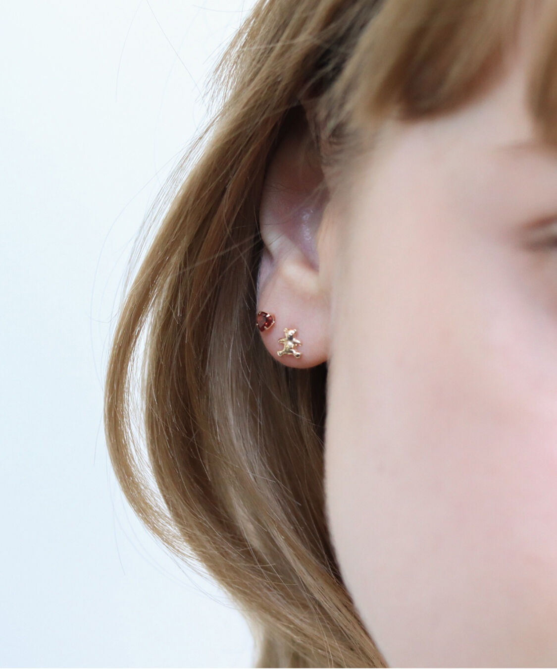  「ゴールド ベア / ハート ピアス | K10YG 〈Web限定〉」|ピアス|