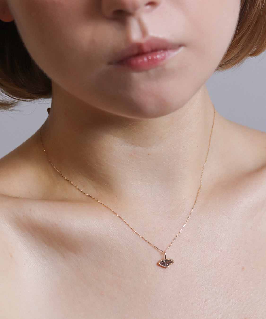  「ダイヤモンド モチーフ カラーストーン  チャーム | K10YG」|その他|