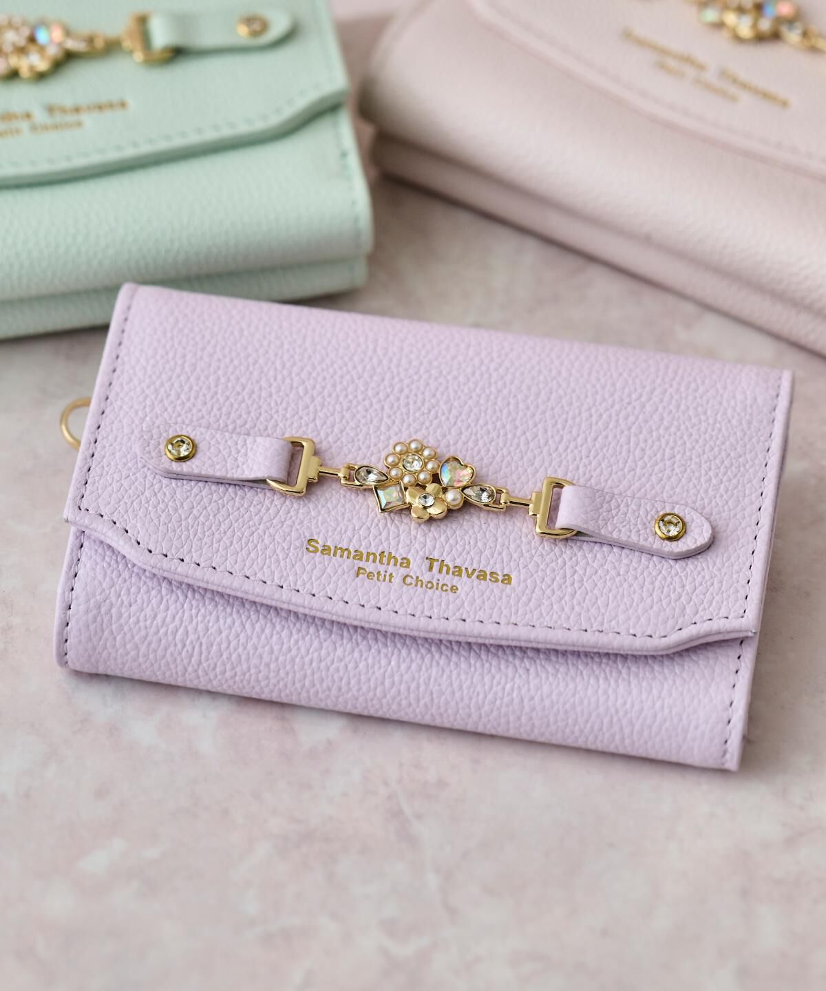 Samantha Thavasa Petit Choice「フラワービット キーケース」|キーケース|ラベンダー