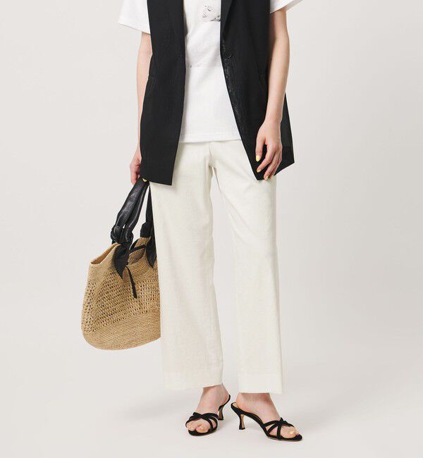 UNITED ARROWS「NALYA クロップドパンツ OFF WHITE」|スラックス|OFF WHITE