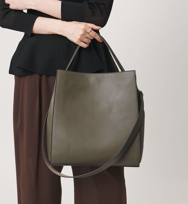 UNITED ARROWS「2WAY ワンハンドル バッグ」|ショルダー・メッセンジャー|DK.GRAY
