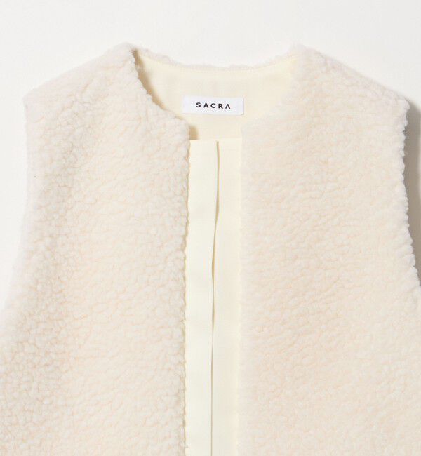 UNITED ARROWS「＜SACRA＞ボア ショート ベスト」|ベスト・ジレ|