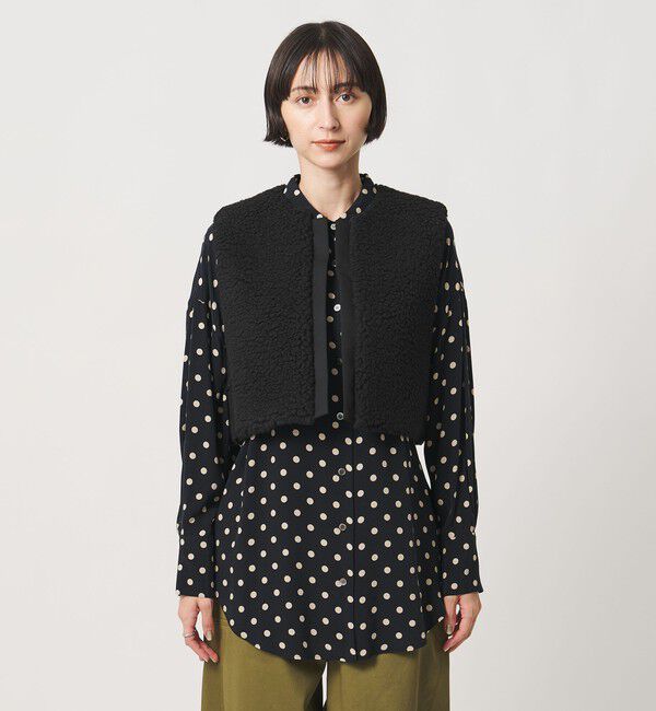 UNITED ARROWS「＜SACRA＞ボア ショート ベスト」|ベスト・ジレ|