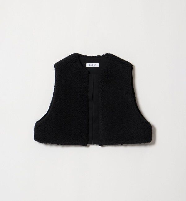 UNITED ARROWS「＜SACRA＞ボア ショート ベスト」|ベスト・ジレ|