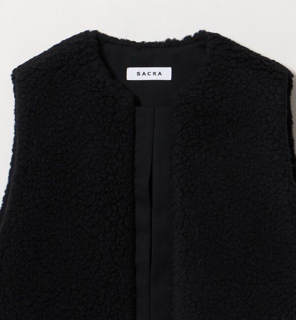 UNITED ARROWS「＜SACRA＞ボア ショート ベスト」|ベスト・ジレ|