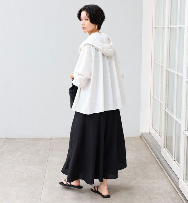 UNITED ARROWS green label relaxing「［size SHORTあり］フード ギャザー シャツ  UVカット 通気性 吸水速乾」|シャツ・ブラウス|