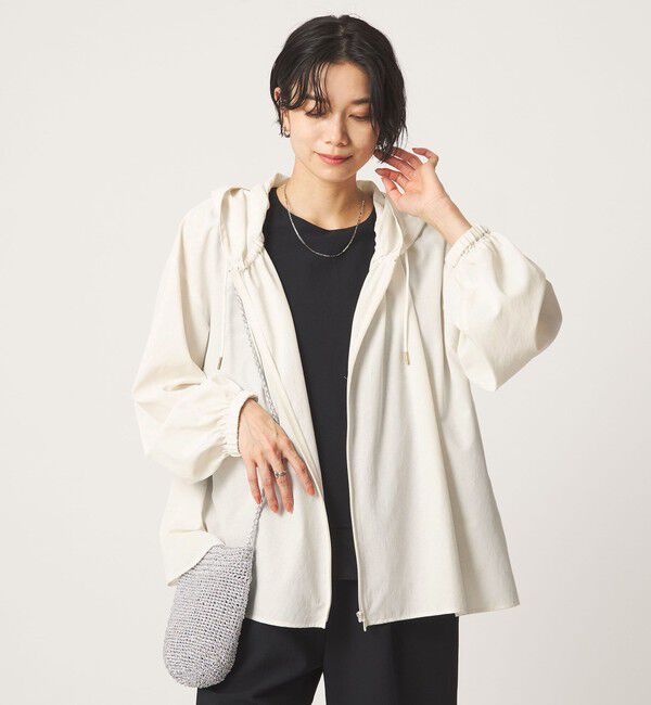 UNITED ARROWS green label relaxing「［size SHORTあり］フード ギャザー シャツ  UVカット 通気性 吸水速乾」|シャツ・ブラウス|