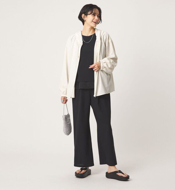 UNITED ARROWS green label relaxing「［size SHORTあり］フード ギャザー シャツ  UVカット 通気性 吸水速乾」|シャツ・ブラウス|